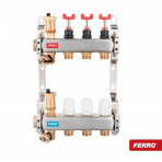 Distribuitor cu 3 cai 1'' inox Ferro cu debitmetre