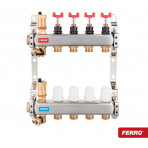 Distribuitor cu 4 cai 1'' inox Ferro cu debitmetre